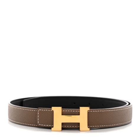 HERMES Swift Epsom 24mm Constance H Belt 80 32 Black 